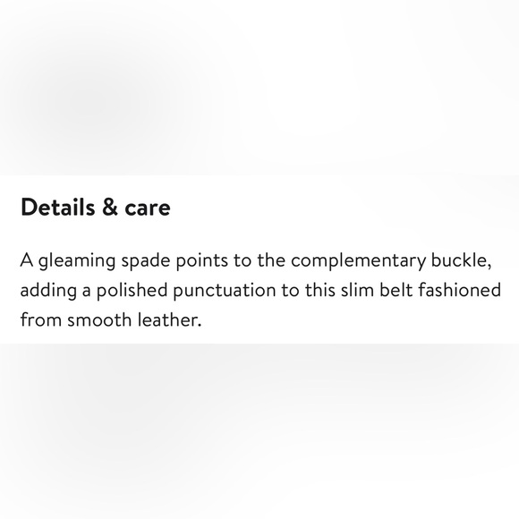 Kate Spade 25mm Stitched Feather Edged Belt - Picture 8 of 9